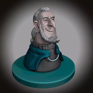 Stylized Mentor Character Bust