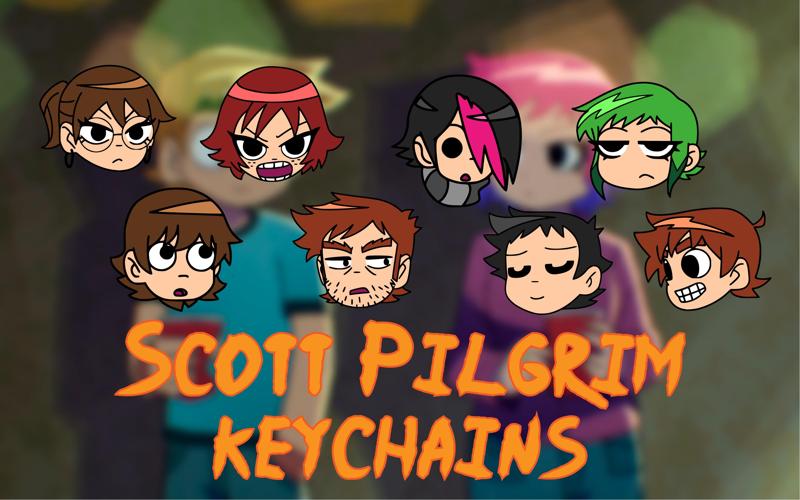 Scott Pilgrim Takes Off Keychains (SexBobOmb and Friends)