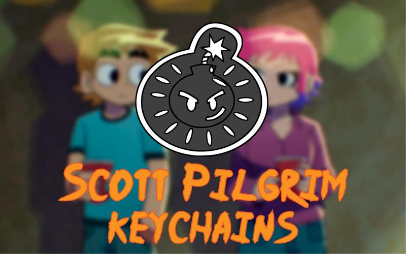 Scott Pilgrim Takes Off Keychains (SexBobOmb Logo)