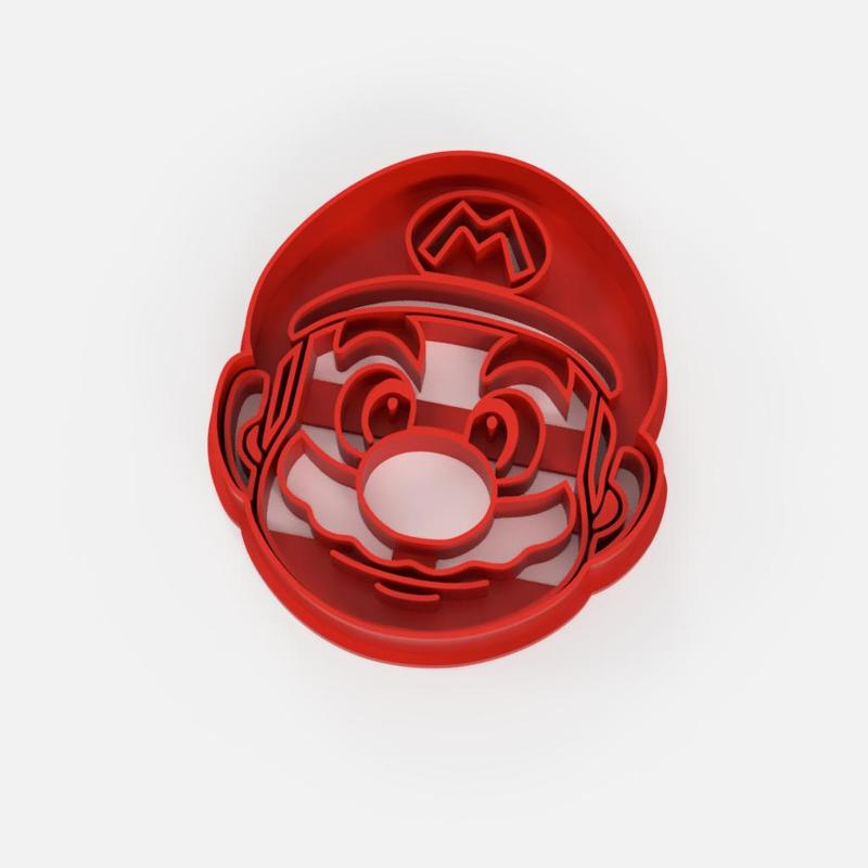 Mario Bros face cutter - Mario Bros cookie cutter
