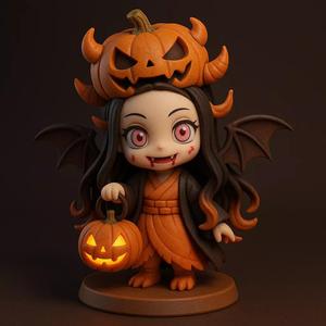 Chibi Nezuko  Pumpkin Demon Halloween Edition
