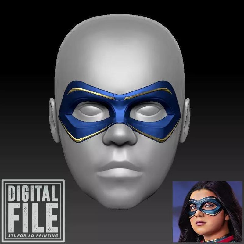 Ms Marvel - Kamala Khan Mask - Fan Made - STL 3D Model