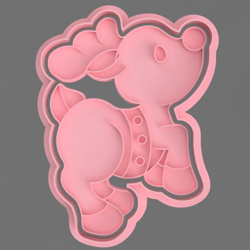 REINDEER CUTTER FOR COOKIES AND FONDANT