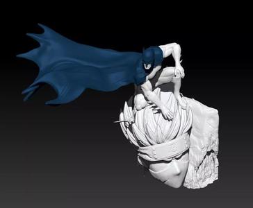 Batman on naruto wall fan art winky