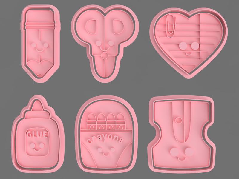 COOKIE AND FONDANT SCHOOL SUPPLIES CUTTER