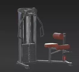 Detailed Gym Equipment 3D Model - Fitness Machine for Printing