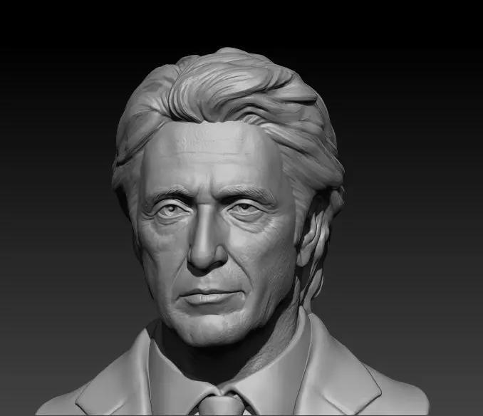 AlPacino bust sculpture Ready for 3D print