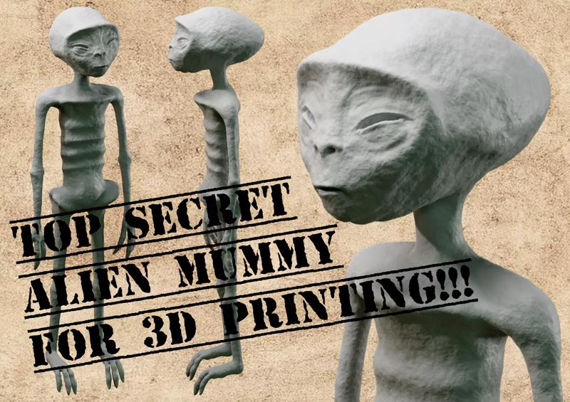Alien Mummy from NAZCA - PERU - Ready for 3D Printing