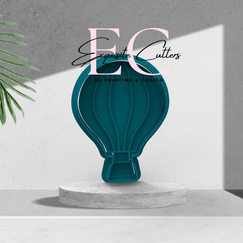 Cookie cutter with hot air balloon shape 8 cm