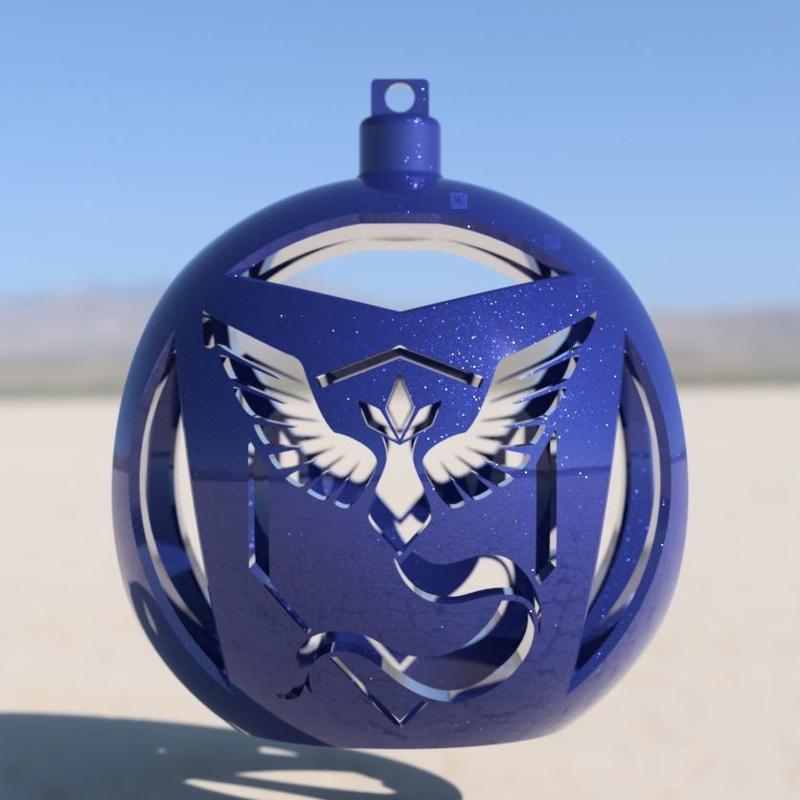 Pokemon Go Team Mystic Tree Ornament