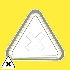 Warning sign cookie cutters - Irritant hazard