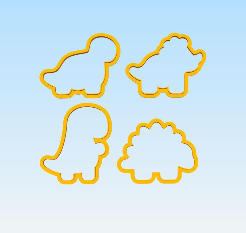 Pack 4 siluetas de dinosaurios n2