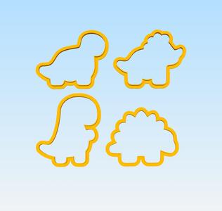 Pack 4 siluetas de dinosaurios n2