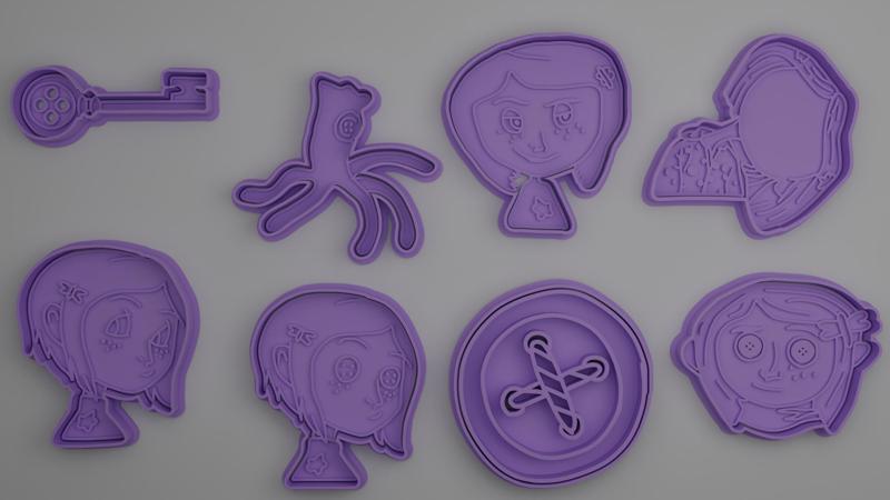Set x8 Coraline Cookie Cutters