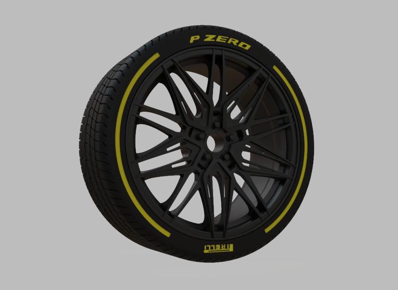 Miniature Vossen HF-7 Rim & Tire