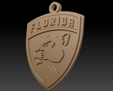 NHL florida panthers keychain shield color printable