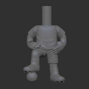 Funko Pop male soccer outfit with ball accessory