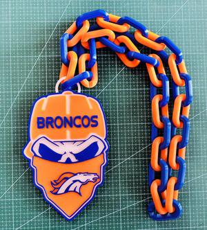 DENVER NFL BRONCOS SKULL CHAIN