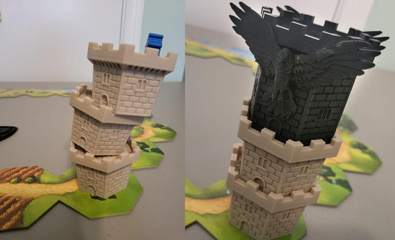 Wandering Towers Boardgame Upgrade pieces