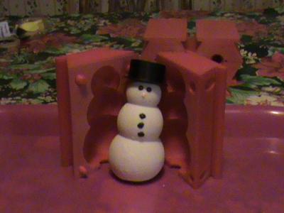 Pouring snowman mold (Soapmen example and more!)