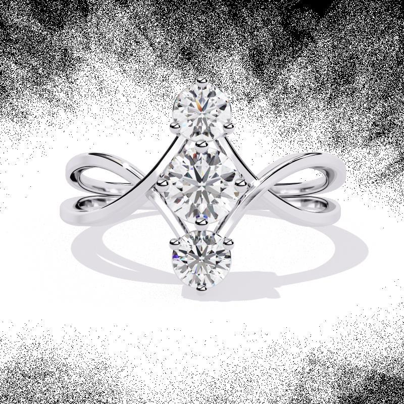 3D Printable Jewelry design of Lady Solitaire ring