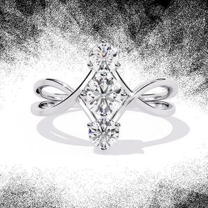 3D Printable Jewelry design of Lady Solitaire ring