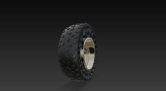 wheel with airless tire