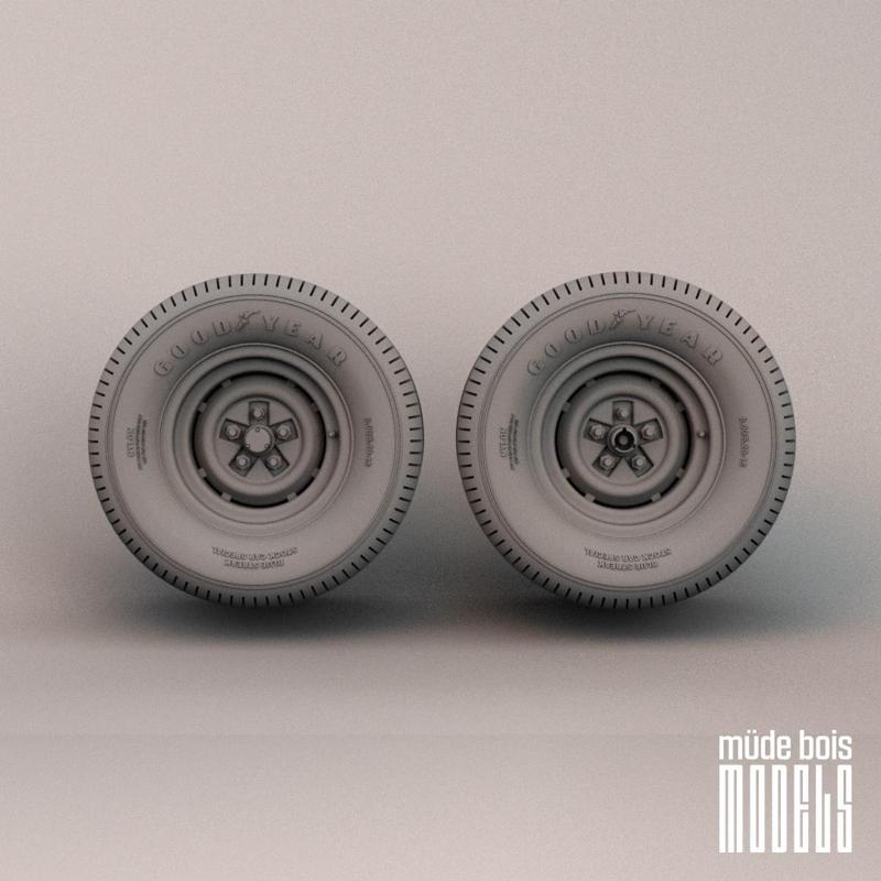 1/25  Holman-Moody NASCAR Race Wheel + Goodyear Blue Streak Tire 15"x9"