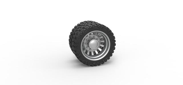 Diecast Rear semi wheel for pickup Version 16 Scale 1:25