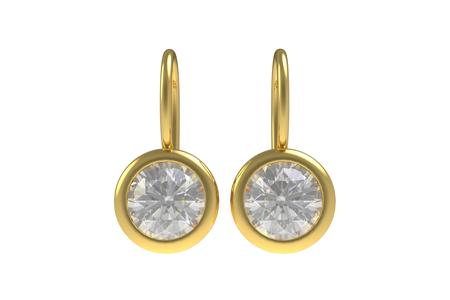 00003 Round Diamond Hoop Earring