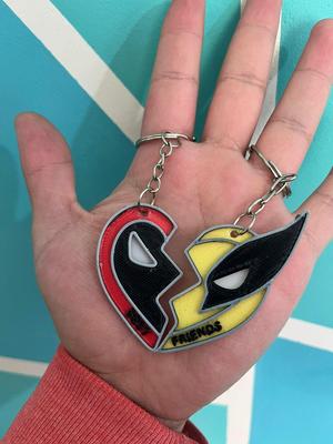 Deadpool and wolverin keychains