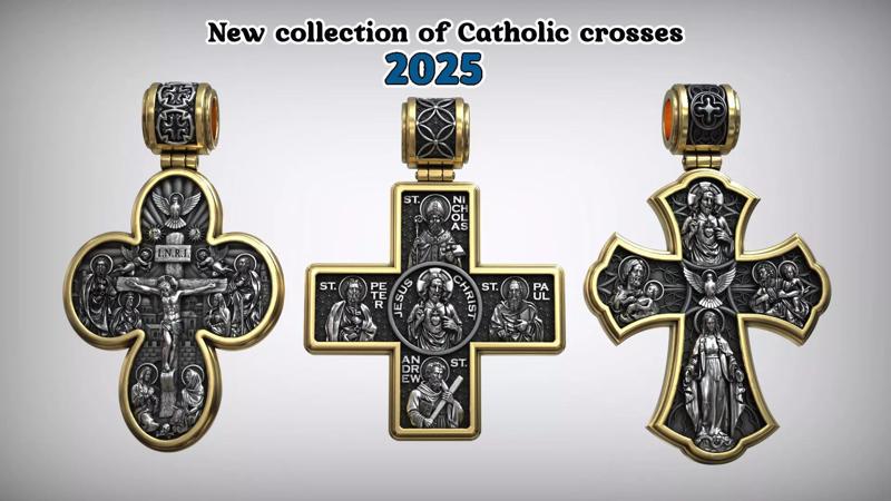 Jesus Christ Catholic Crosses 2025 Religion Medal Collection