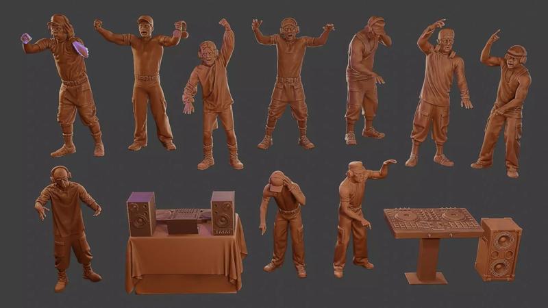 Male Music DJ MMDJM Pack 1 3D Model Collection