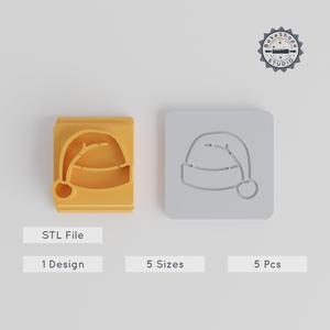 Santa Hat Stamp Tile Collection, 5 Motif Sizes for Clay & Cookies, Perfect Christmas & Holiday Crafts PRODUCT_3905