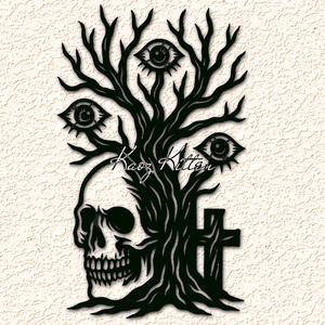  All Seeing Spooky Tree Wall Art Home Decor 