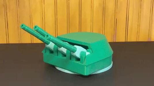USS Missouri battleship cannons pen holder