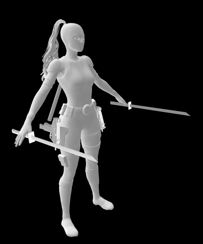 Lady Deadpool Statue stunning details