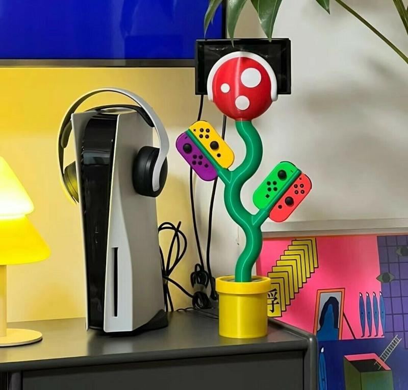 Piranha Plant Switch Stand(joy-con rechargeable！)