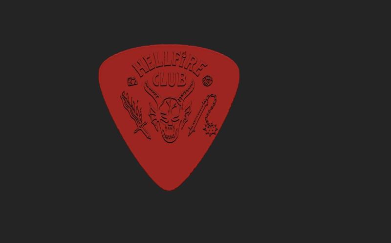 Stranger Things Eddie Munson HellFire Club (Guitar Pick)