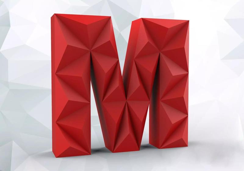 Lowpoly letter M