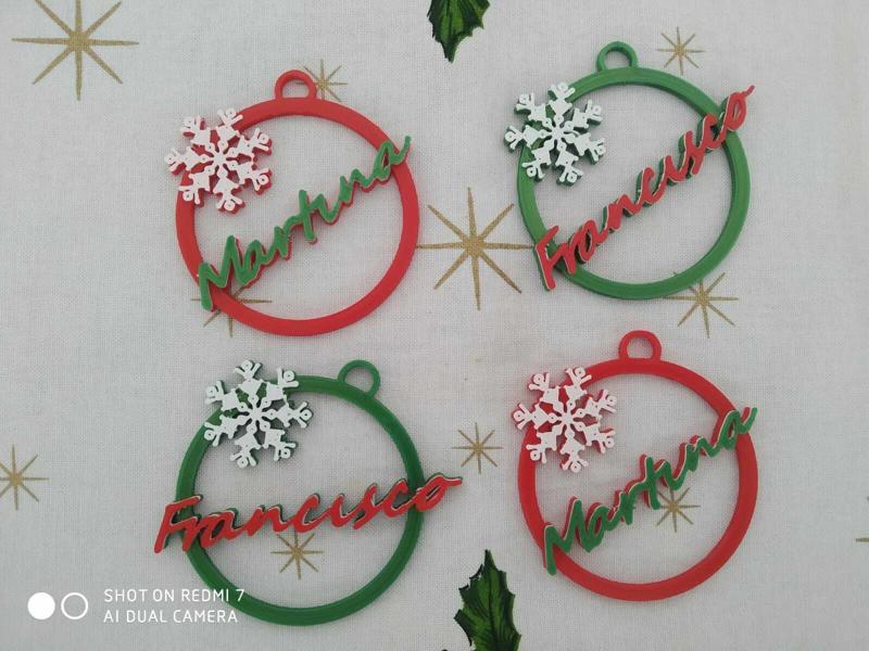 Francisco and Martina Christmas balloon spheres