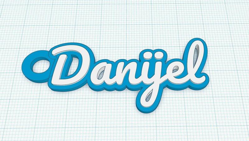 Fancy Keychain Name Tag - Danijel
