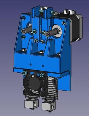 Simple double extruder