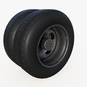 Heavy truck rear wheels