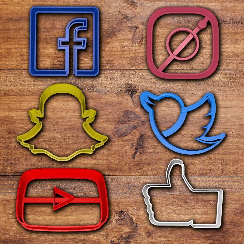 Social Networks cookie cutter set.