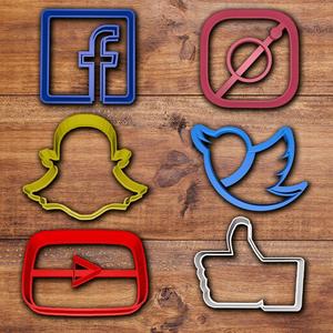 Social Networks cookie cutter set.