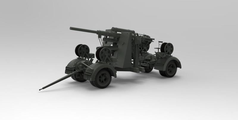Flak anti-aircraft and anti-tank artillery gun