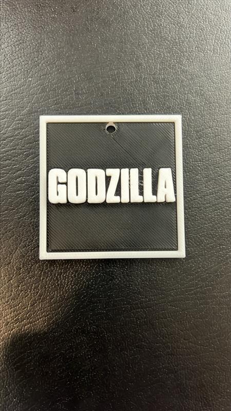 Godzilla 70 years production keychain