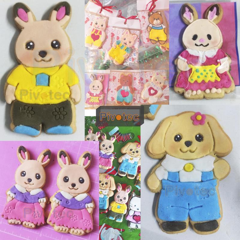 sylvanian families dog cookie cutter + stamp fondant 2 sizes included