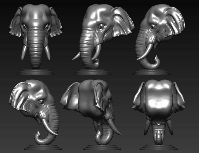 Elephant Bust